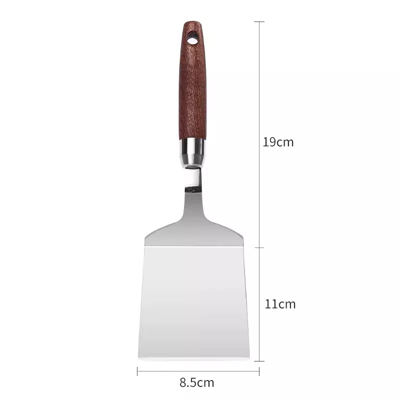 Edelstahlspatel mit Holzgriff, – Okonomiyaki Spatula Bewertung und Preis
